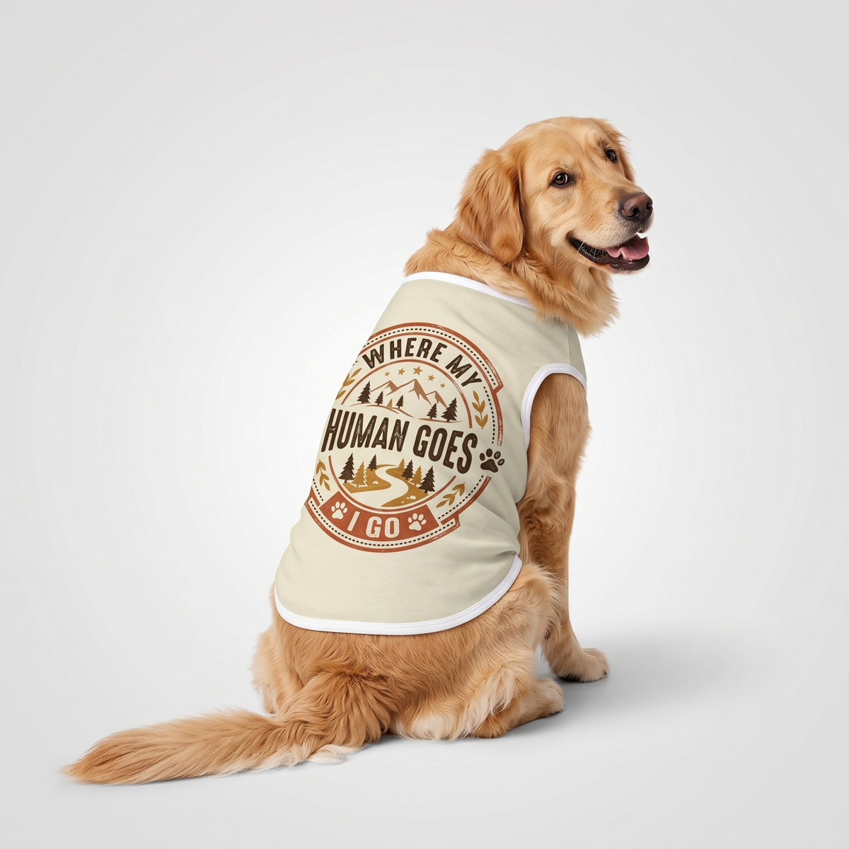 Where My Human Goes Big Dog Shirt