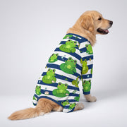 Striped Frog Boy Dog Pajamas for Small and Big Dogs