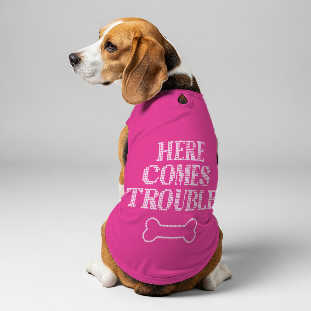 "Here Comes Trouble" Dog Shirt