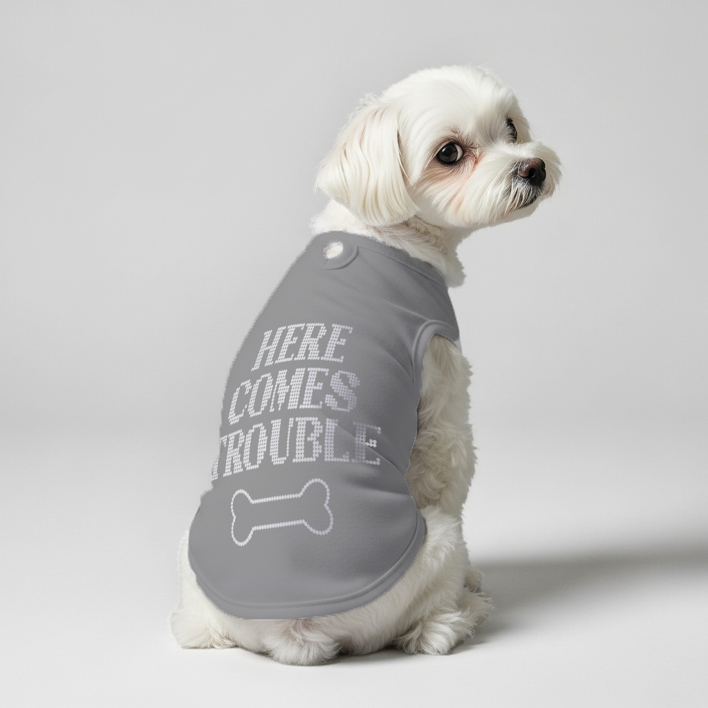 "Here Comes Trouble" Dog Shirts