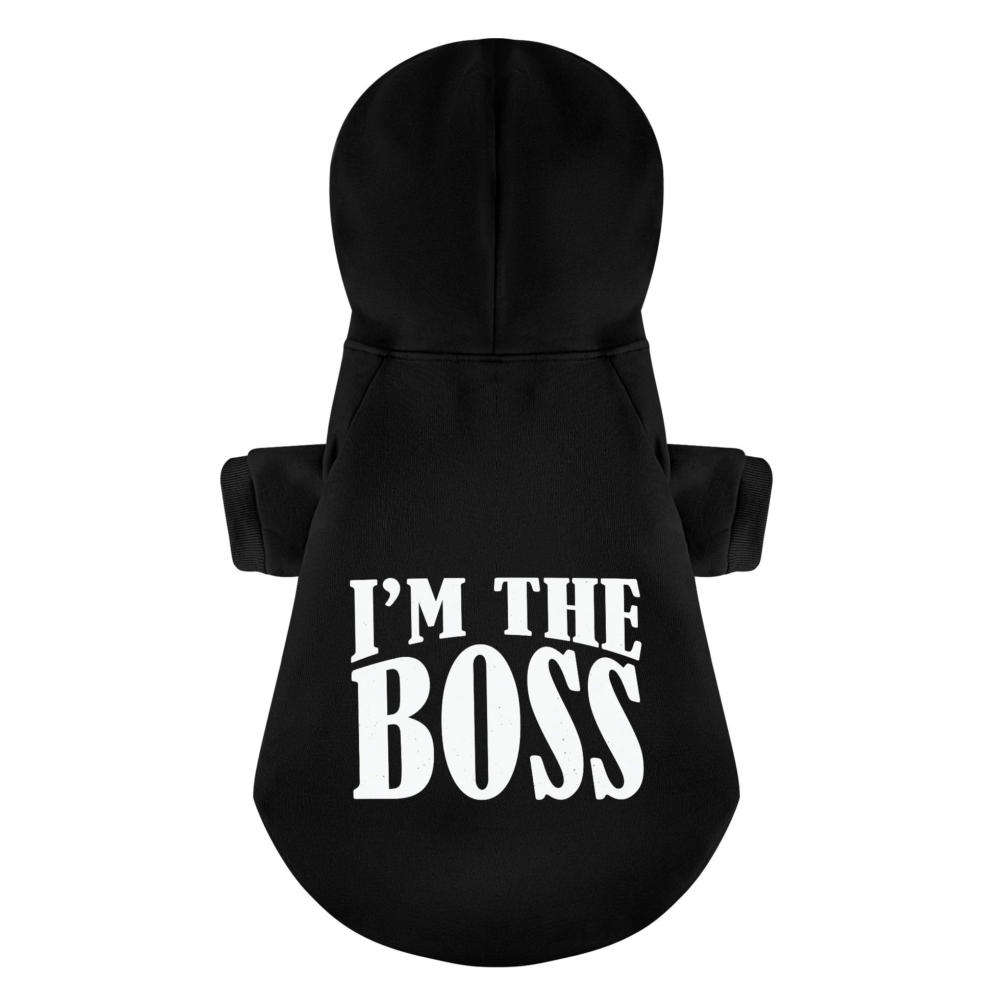I’m the Boss'  Dog Hoodie in black