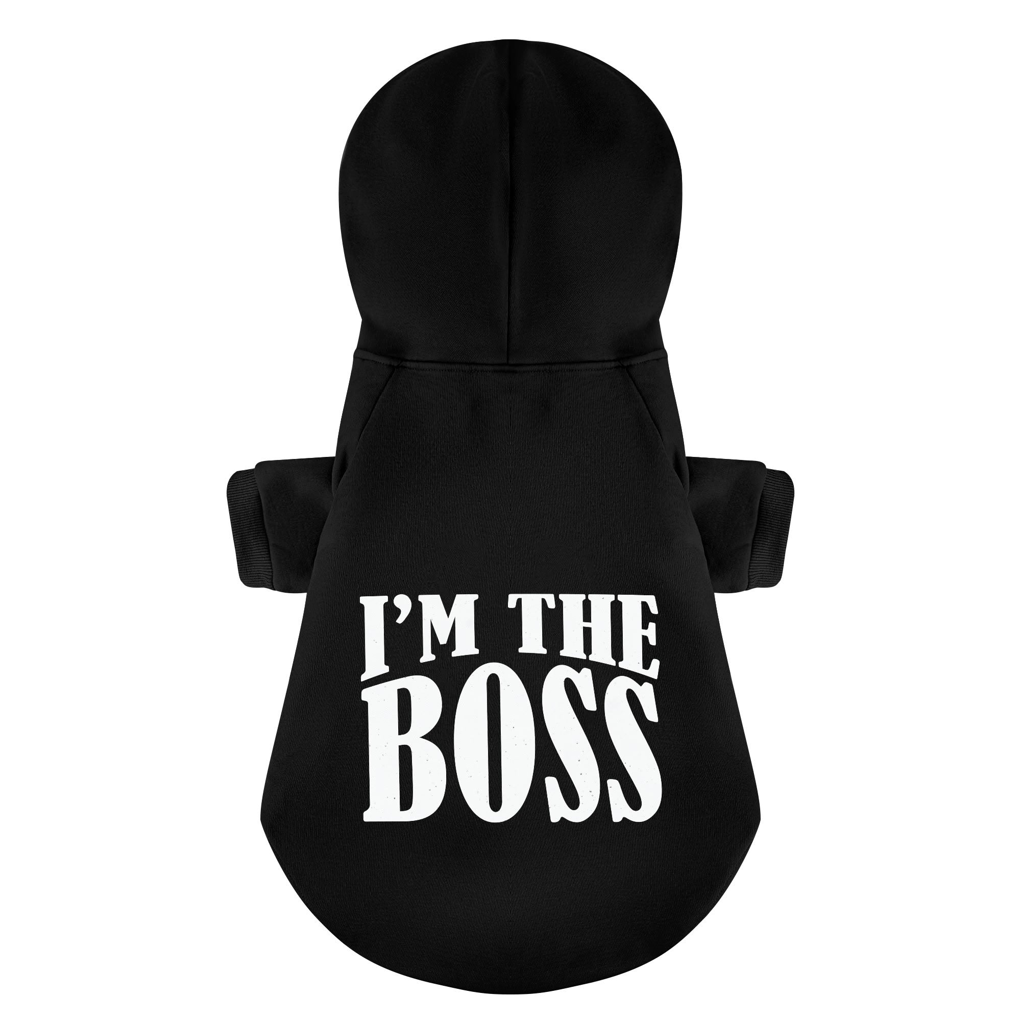 I’m the Boss'  Dog Hoodie in black