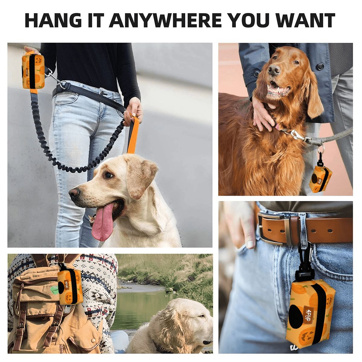 Jay - Dog Poop Bag Holder Leash Attached