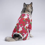 Floral Bunny Girl Dog Pajamas for Small and Big Dogs