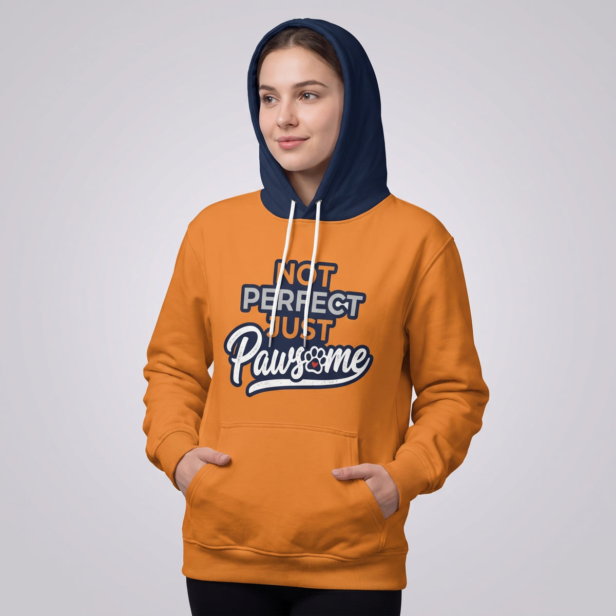 Not Perfect Just Pawsome Matching Human Hoodie for Dog Owners