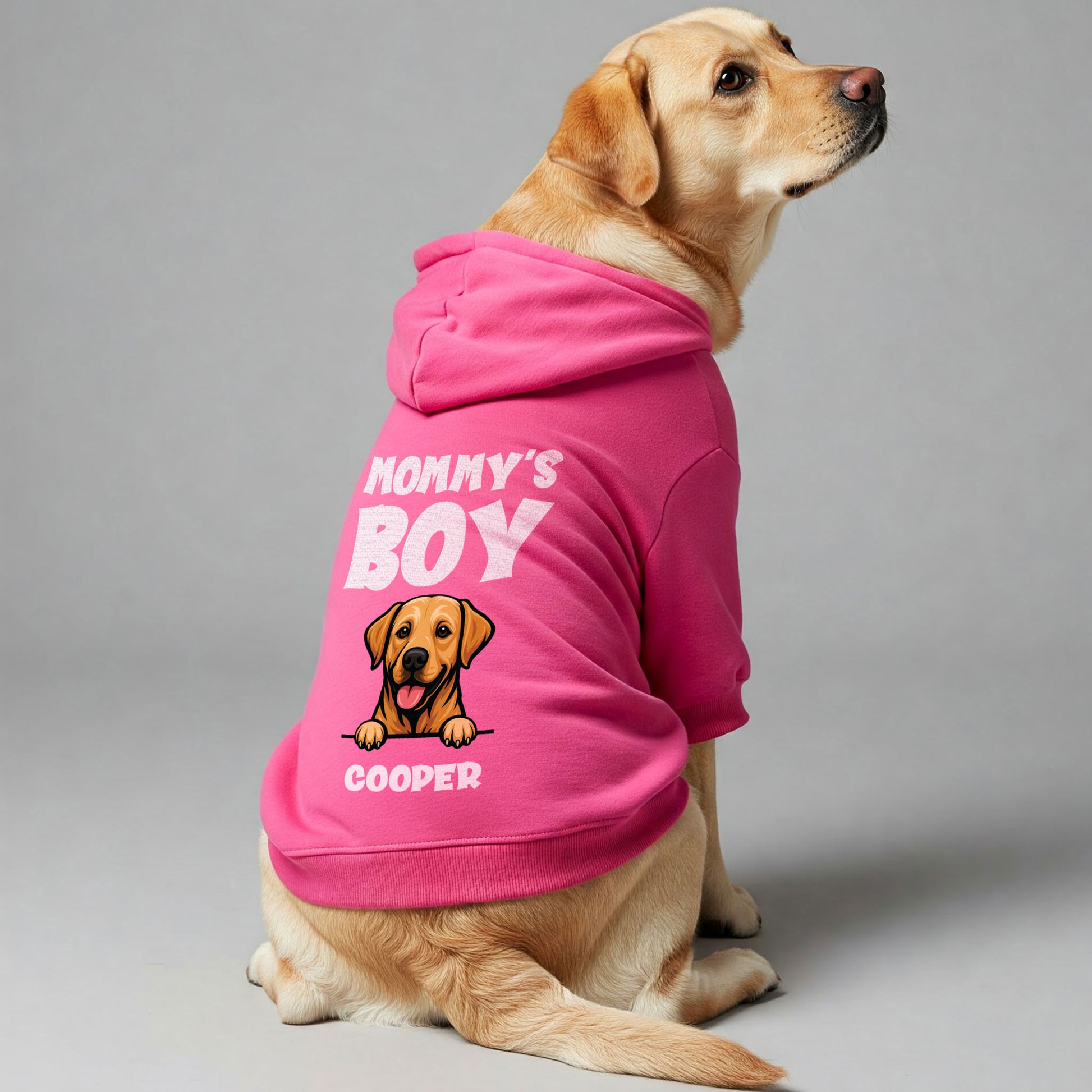 Mommy’s Girl' personalized dog hoodie with your dog’s name