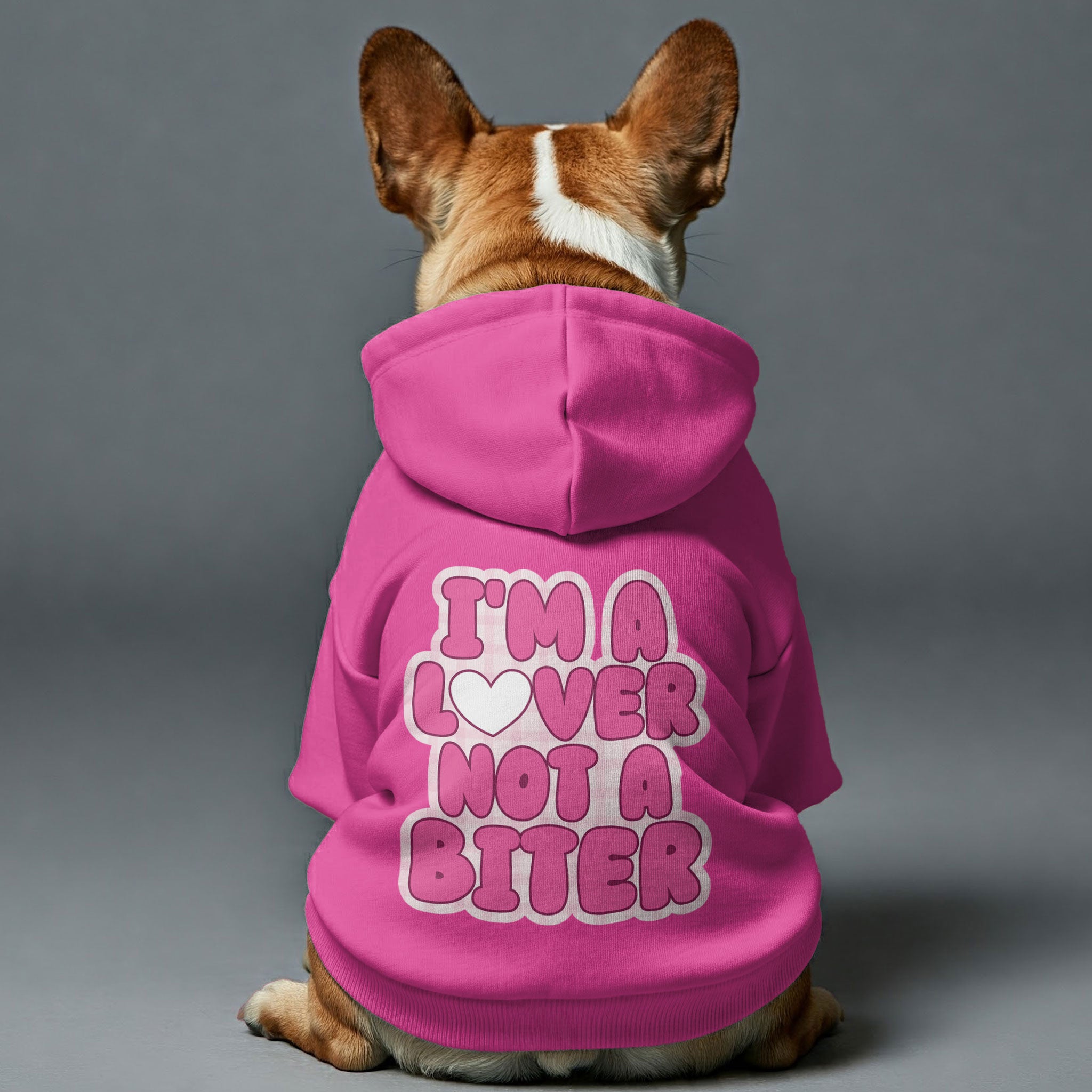 Im A Lover Not A Biter – Dog Hoodie – Dog Clothes