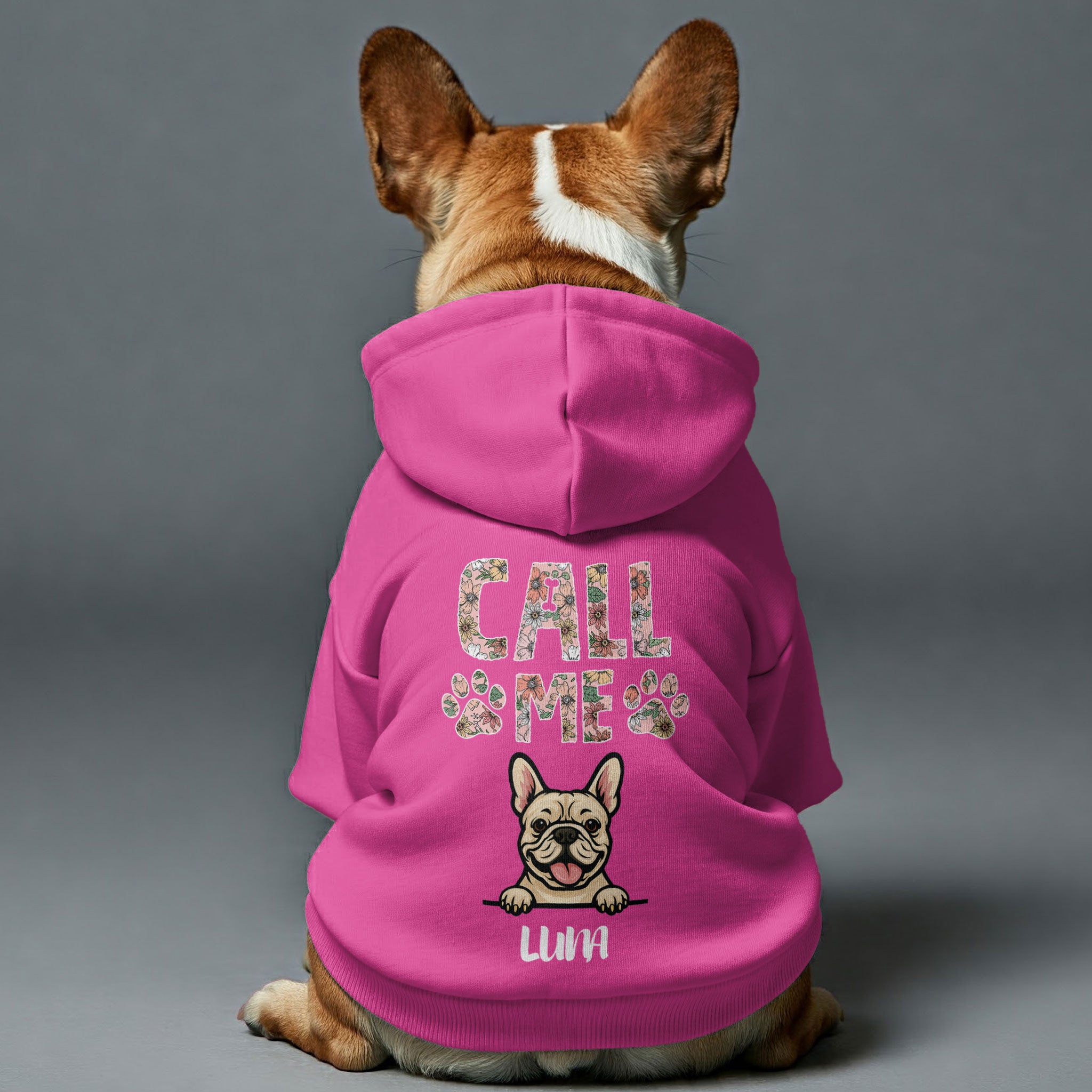 Call me  - personalized hoodie with your dog name and breed – dog hoodie – dog clothes