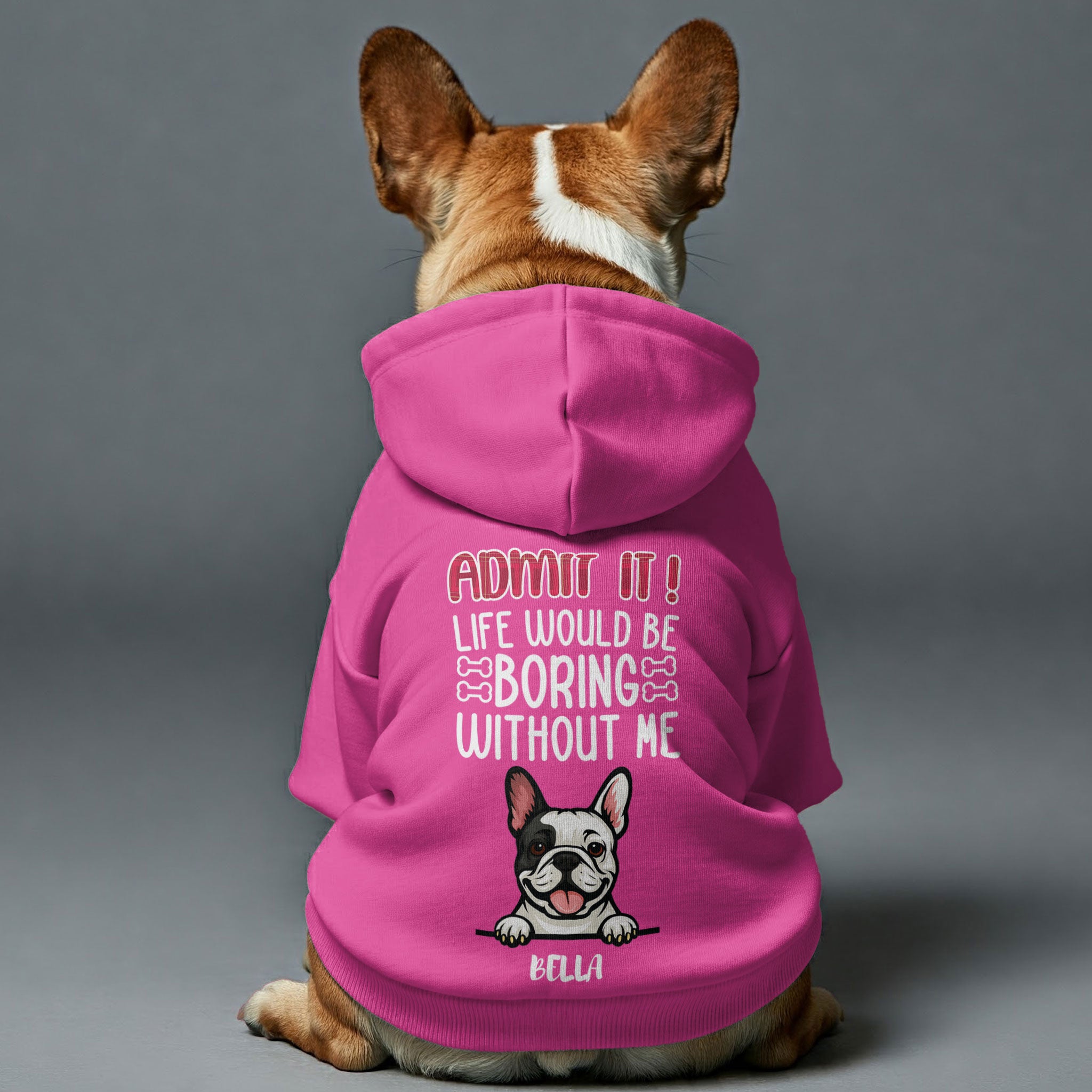 ADMIT IT - personalized hoodie with your dog’s name and breed – dog hoodie – dog clothes