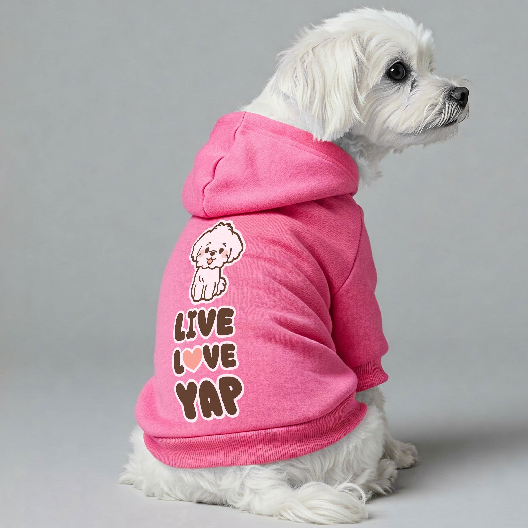 Live, Love, Yap - Maltese Dog Hoodie