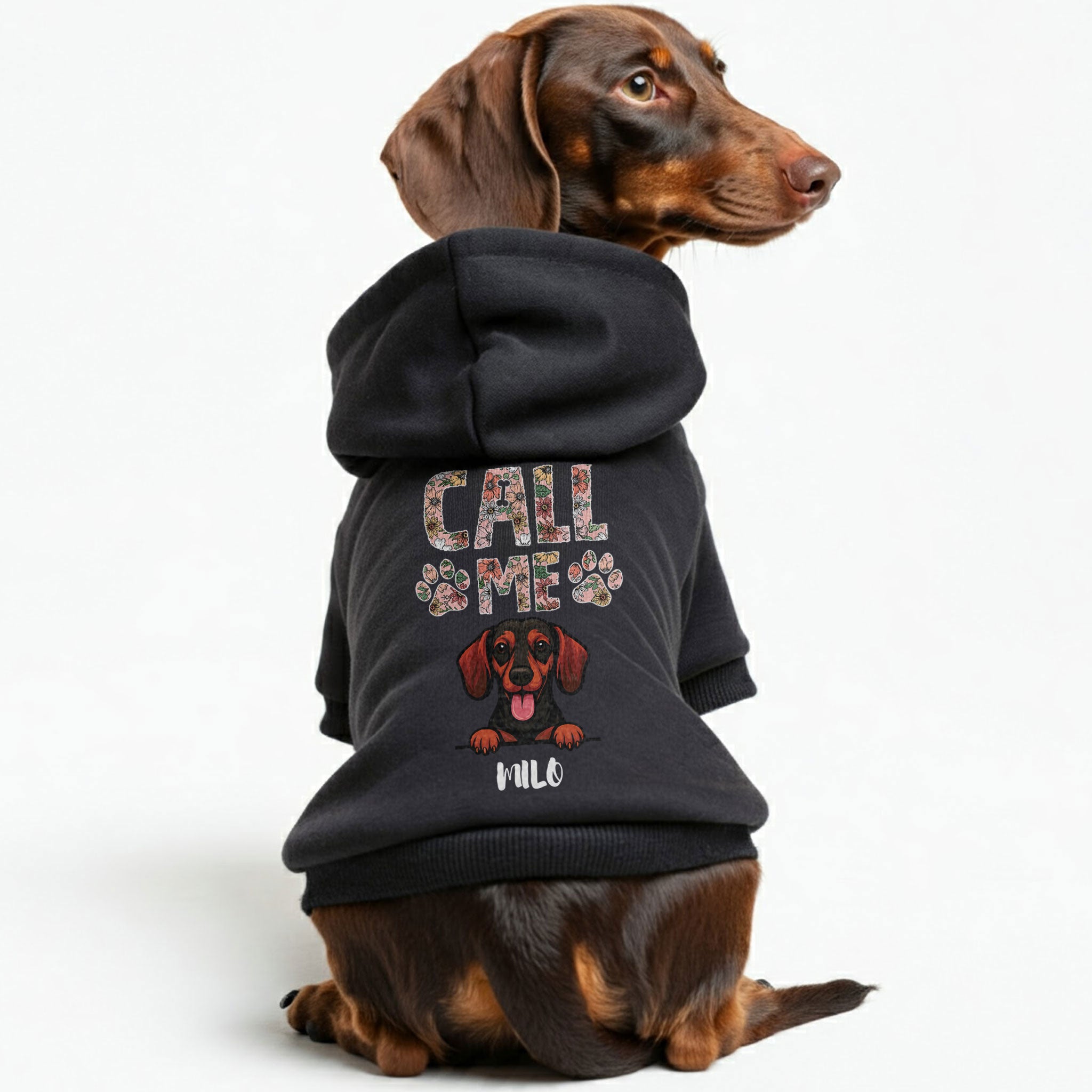 Call me  - personalized hoodie with your dog name and breed – dog hoodie – dog clothes