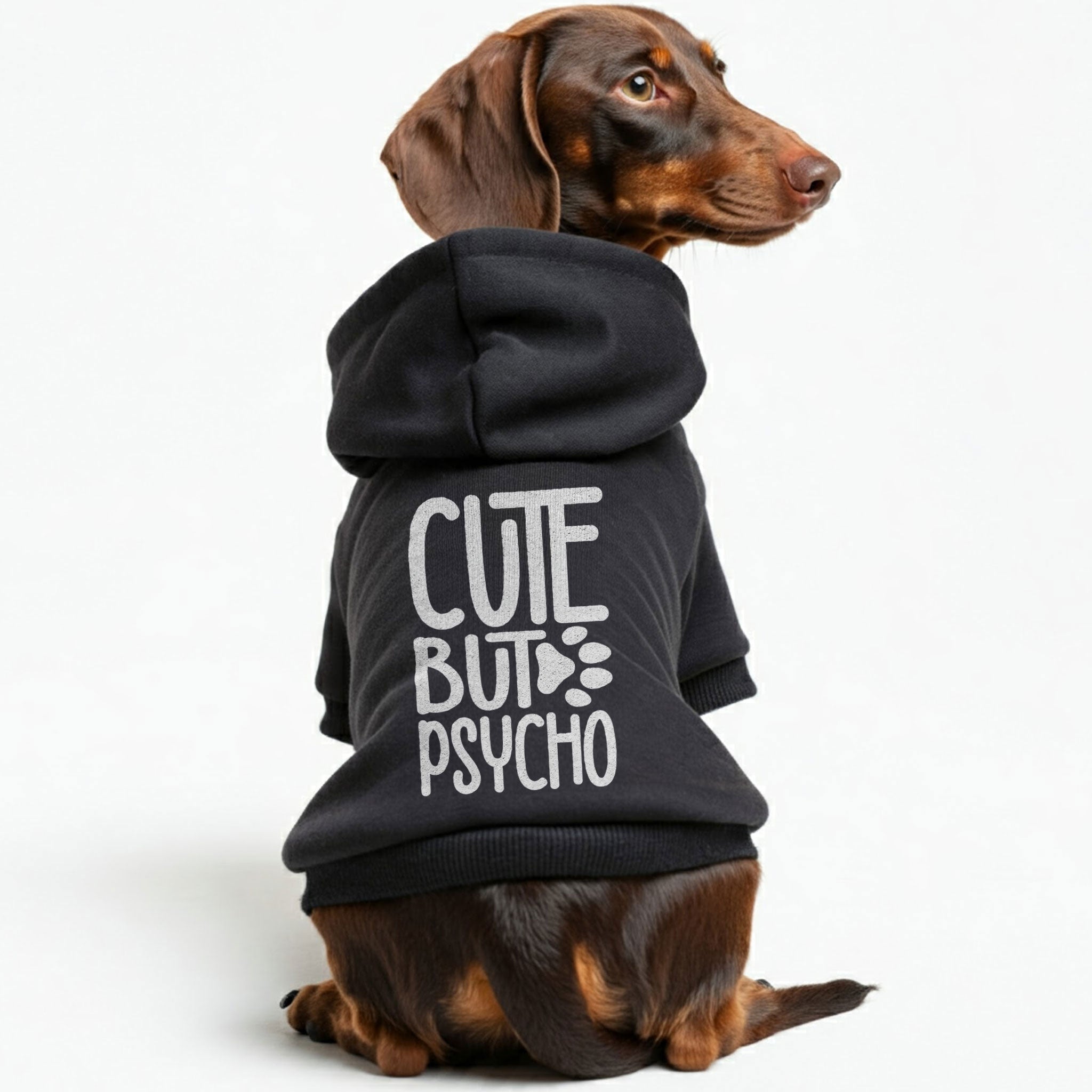 Cute, but psycho – Dog Hoodie – Dog Clothes