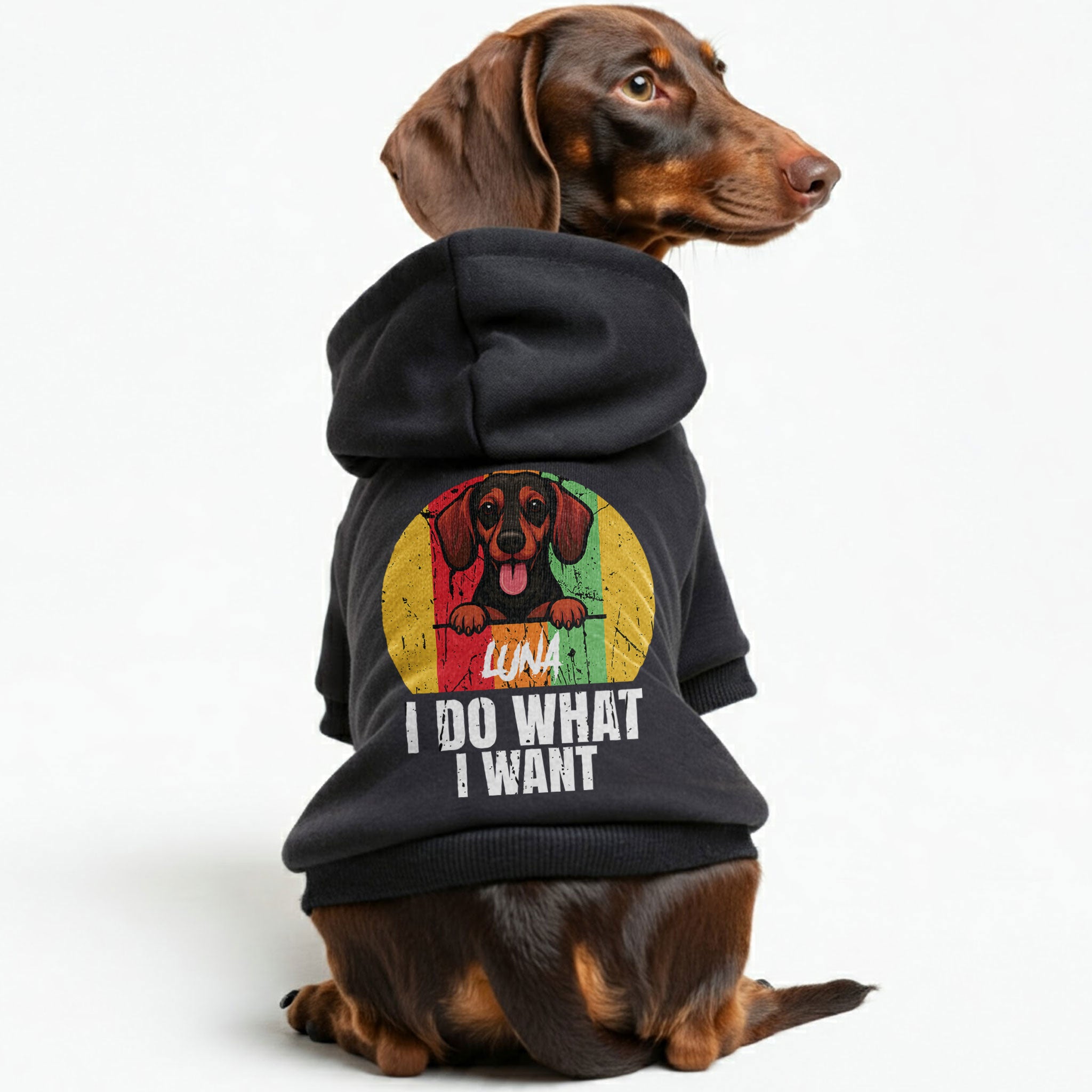 I DO WHAT I WANT- personalized hoodie with your dog’s name and breed – dog hoodie – dog clothes
