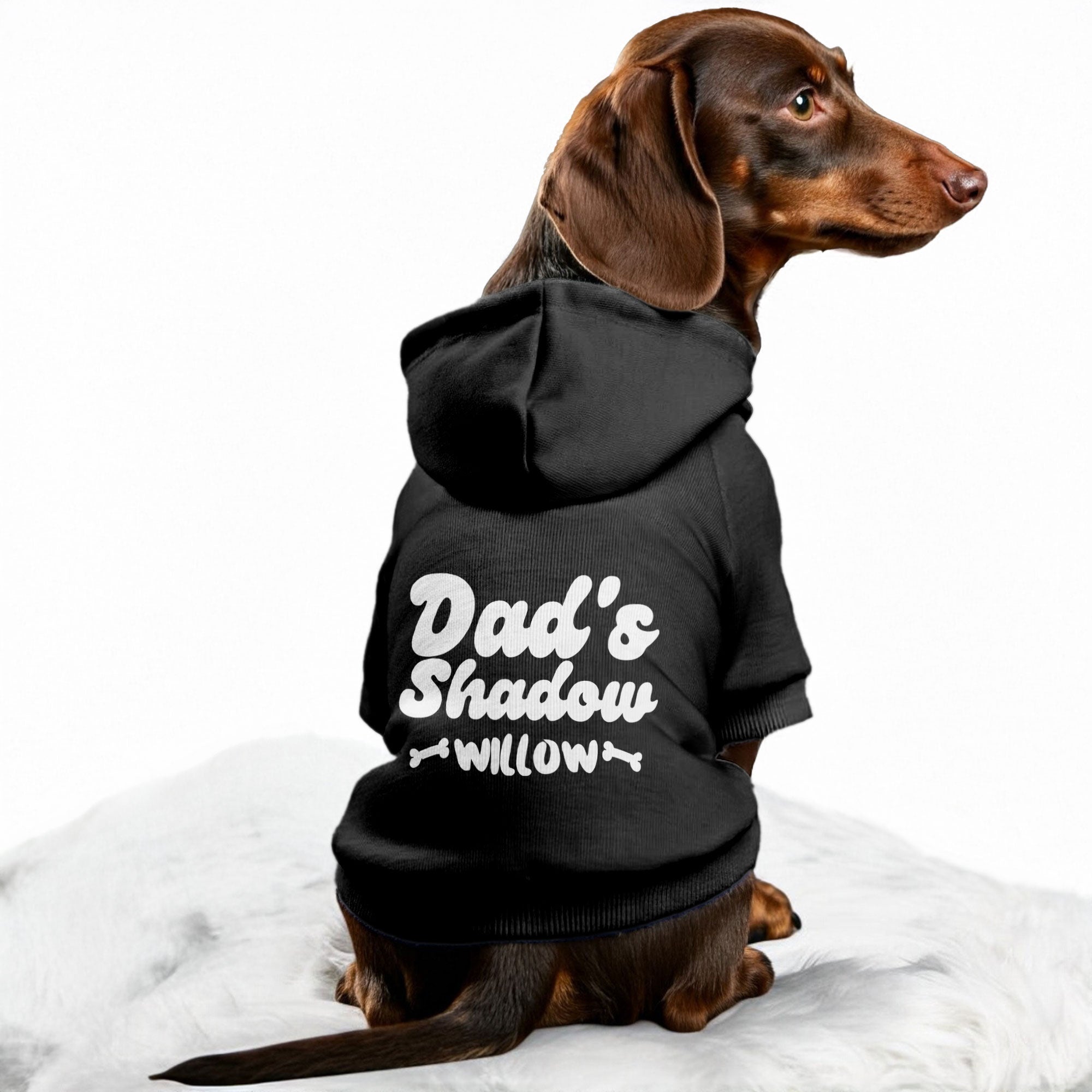 Dad's Shadow - personalized hoodie with your dog name – dog hoodie – dog clothes