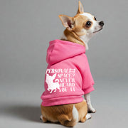 Chihuahua wearing a 'Personal Space? Never Heard of It' hoodie