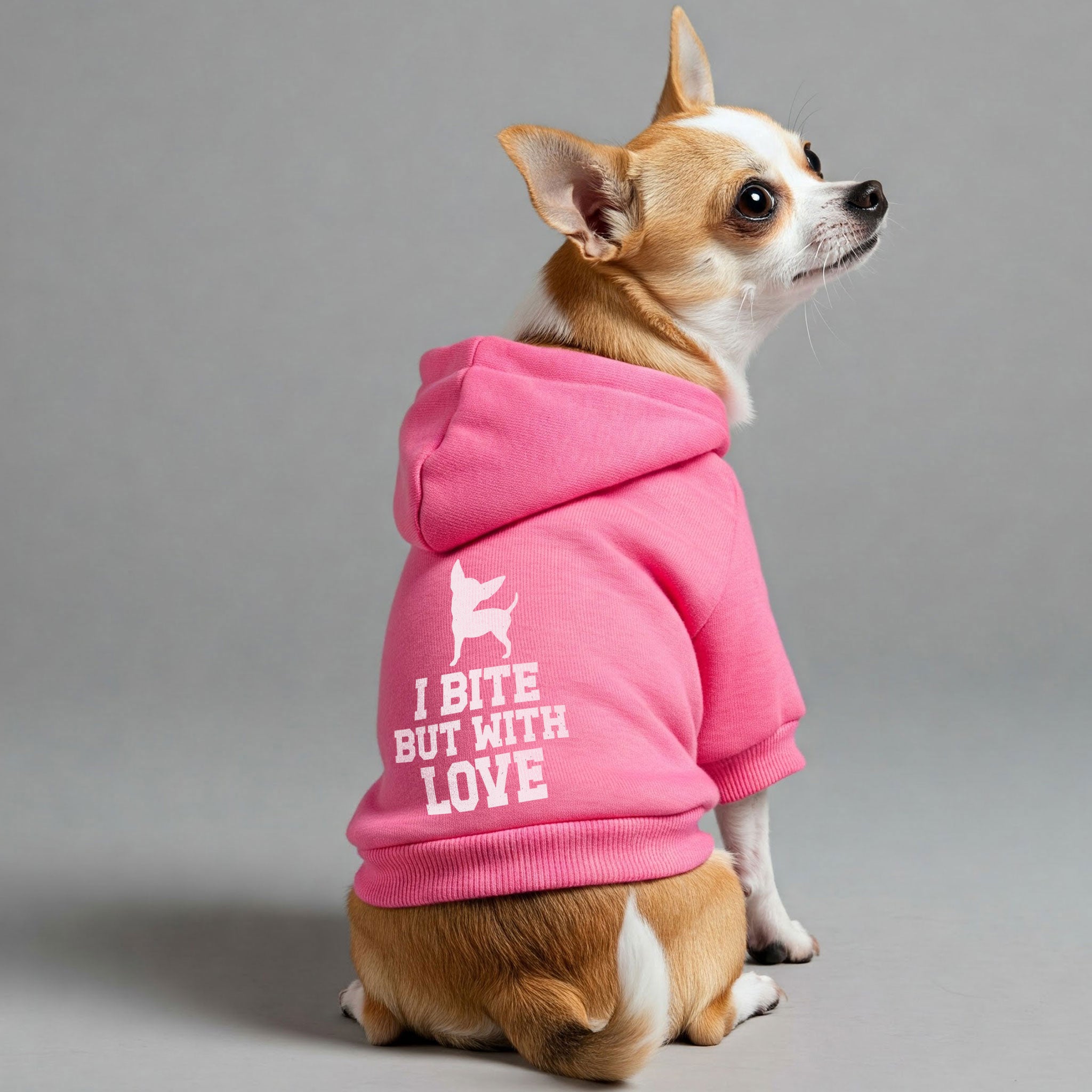 I BITE, BUT WITH LOVE - Chihuahua Dog Hoodie