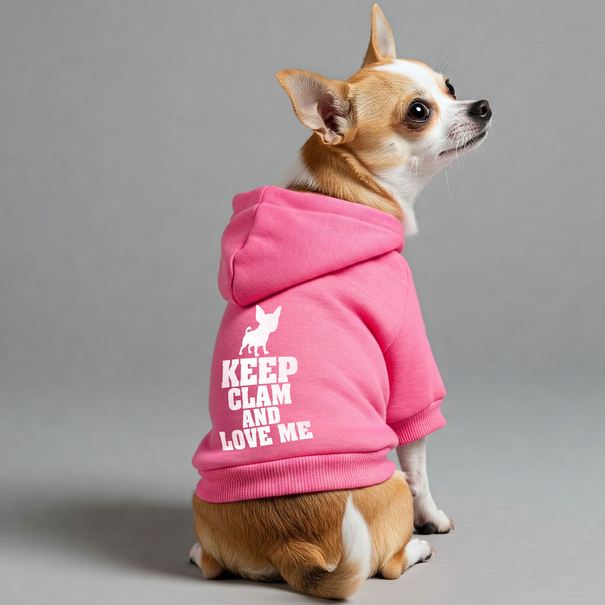 Keep calm and love me  - Chihuahua Dog Hoodie