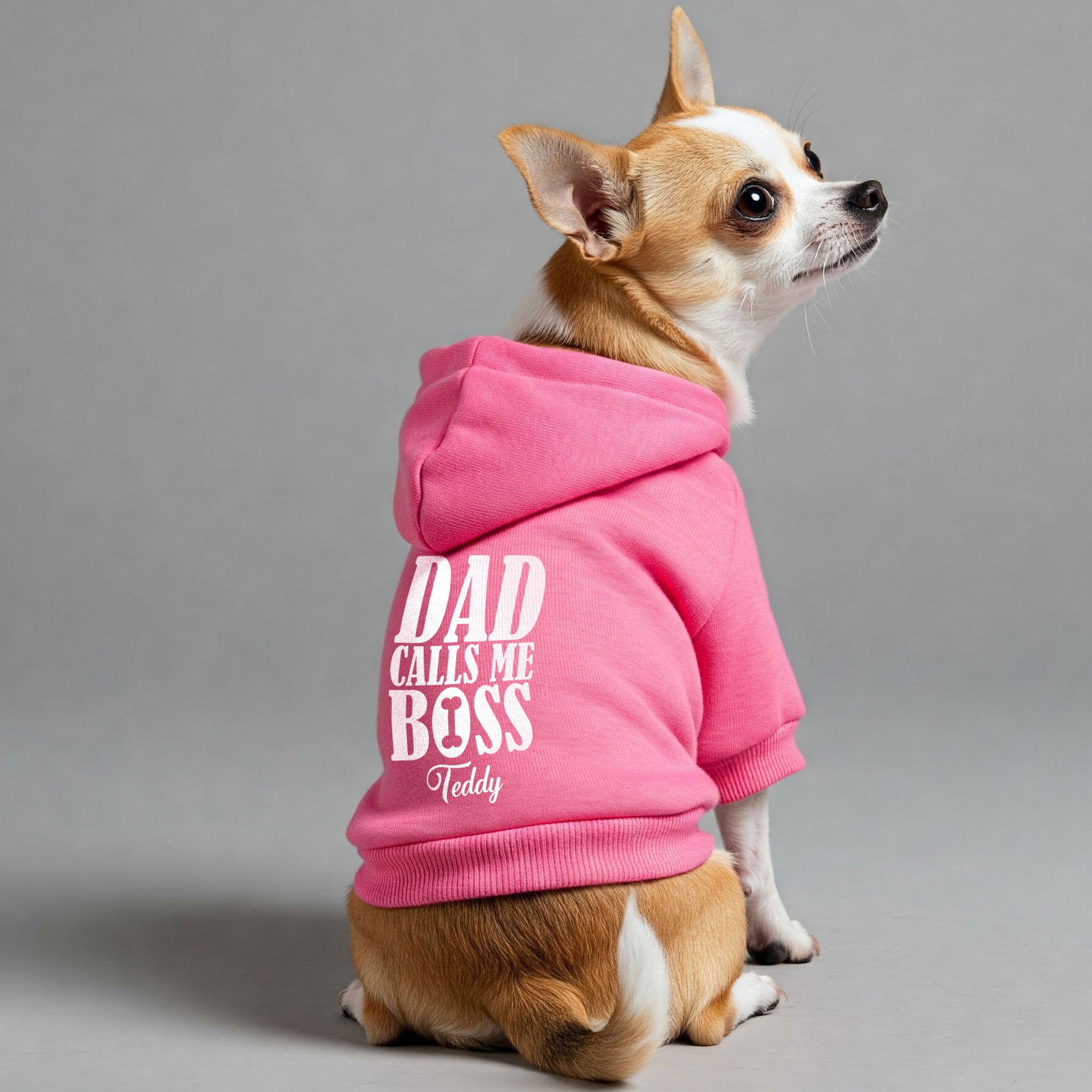 Dad Calls Me Boss - personalized hoodie with your dog name – dog hoodie – dog clothes