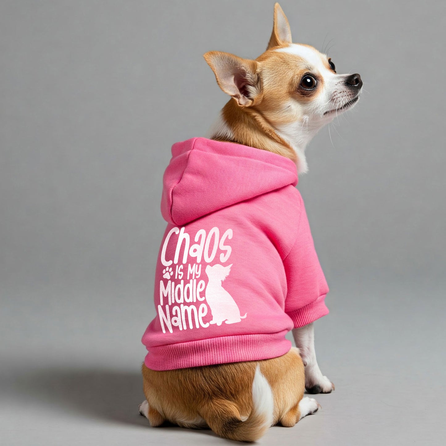 Chaos is My Middle Name - Chihuahua Dog Hoodie