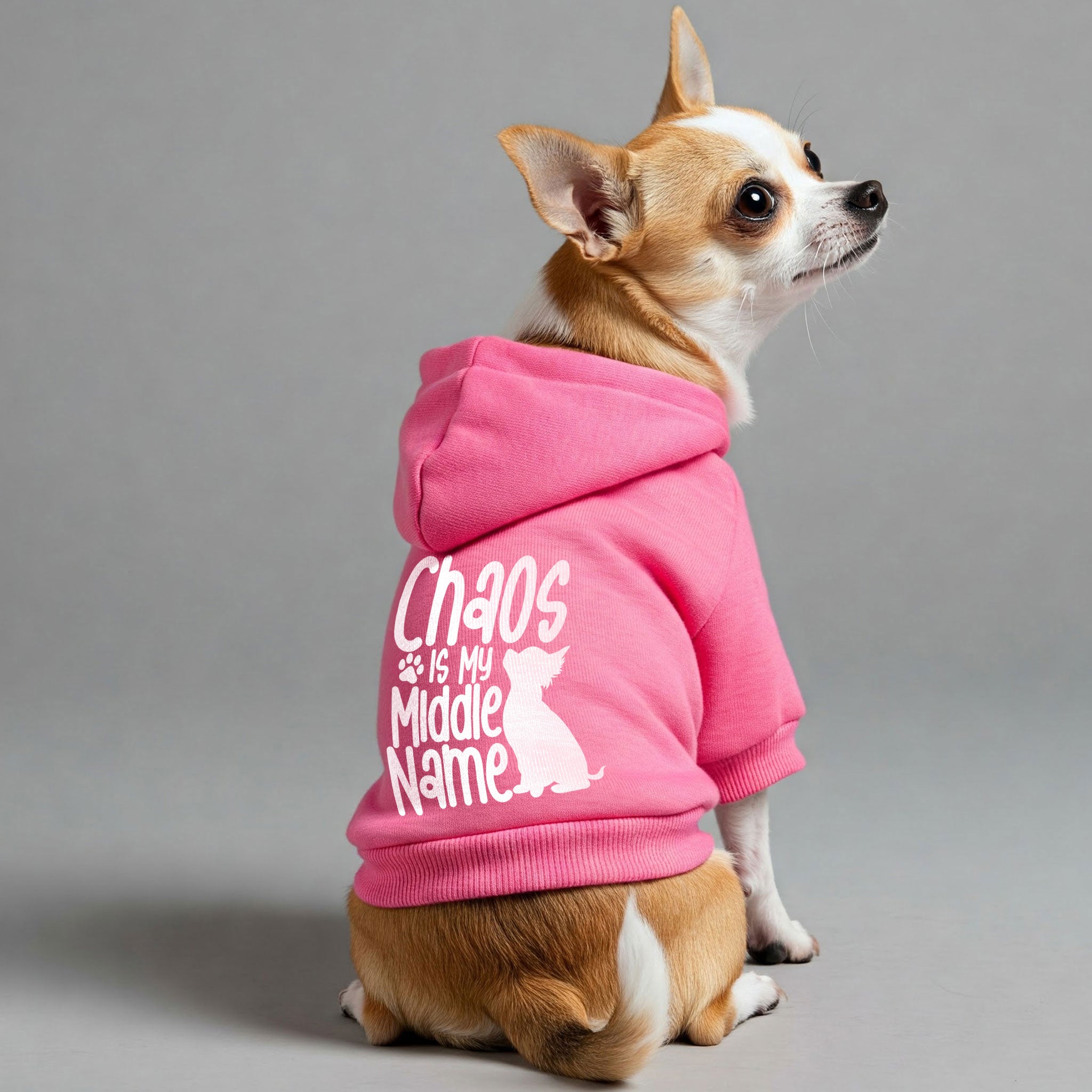 Chaos is My Middle Name - Chihuahua Dog Hoodie