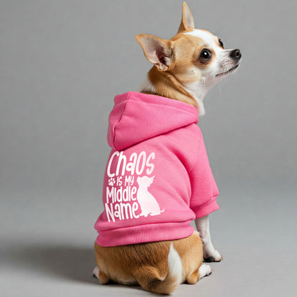 Chaos is My Middle Name - Chihuahua Dog Hoodie