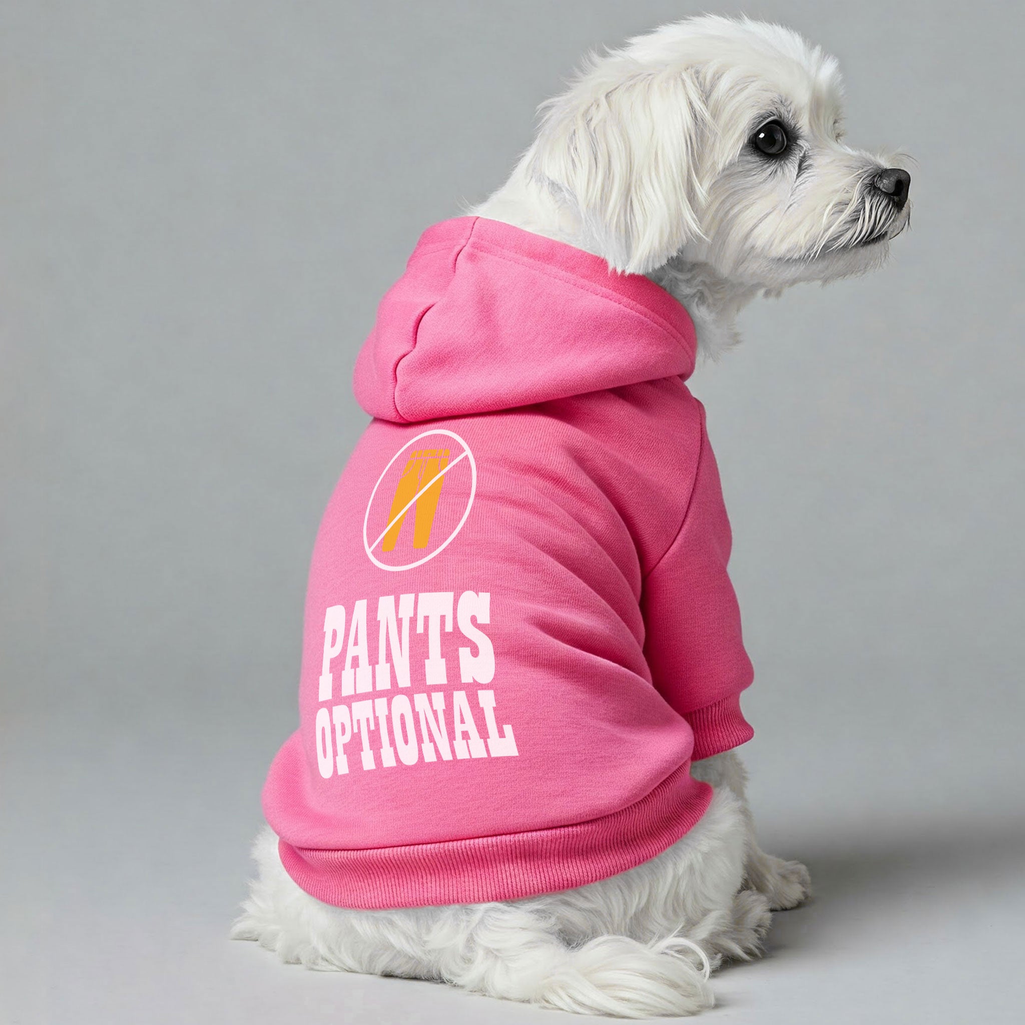 PANTS OPTIONAL - Maltese Dog Hoodie