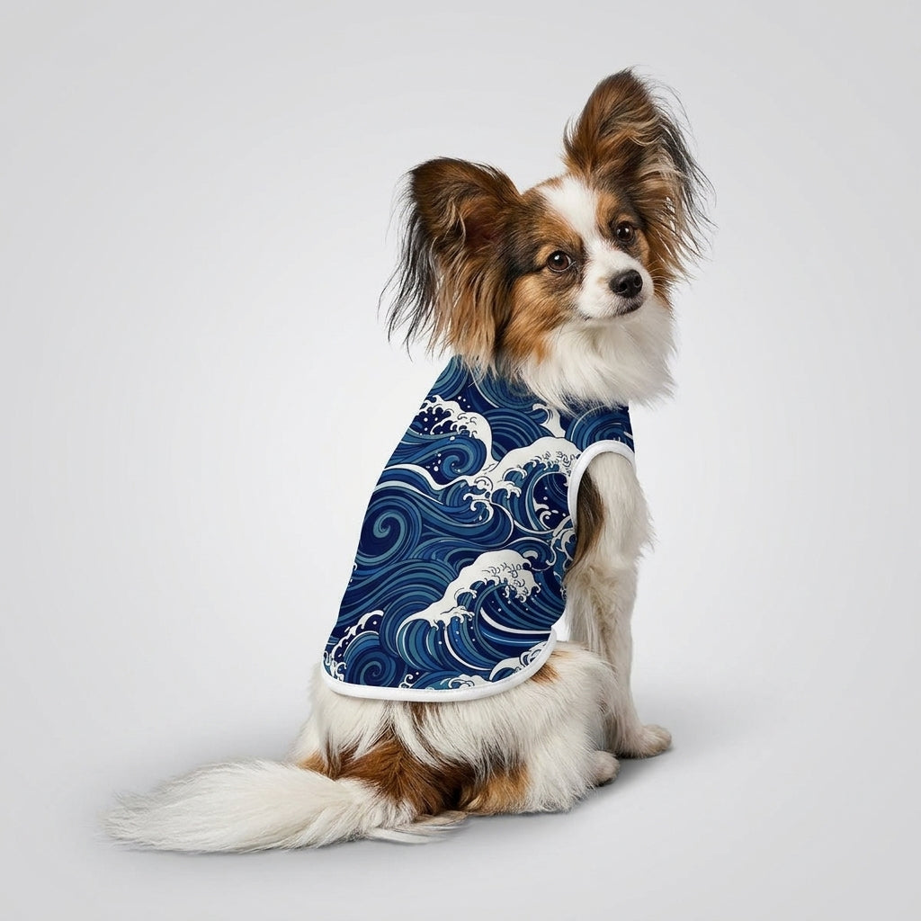 Japanese Ocean Wave Small Dog Shirt