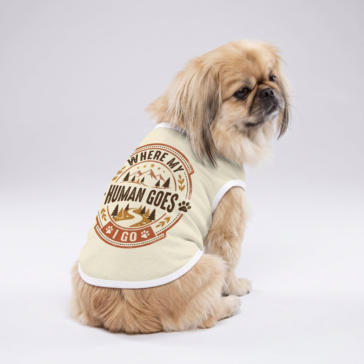Where My Human Goes Small Dog Shirt