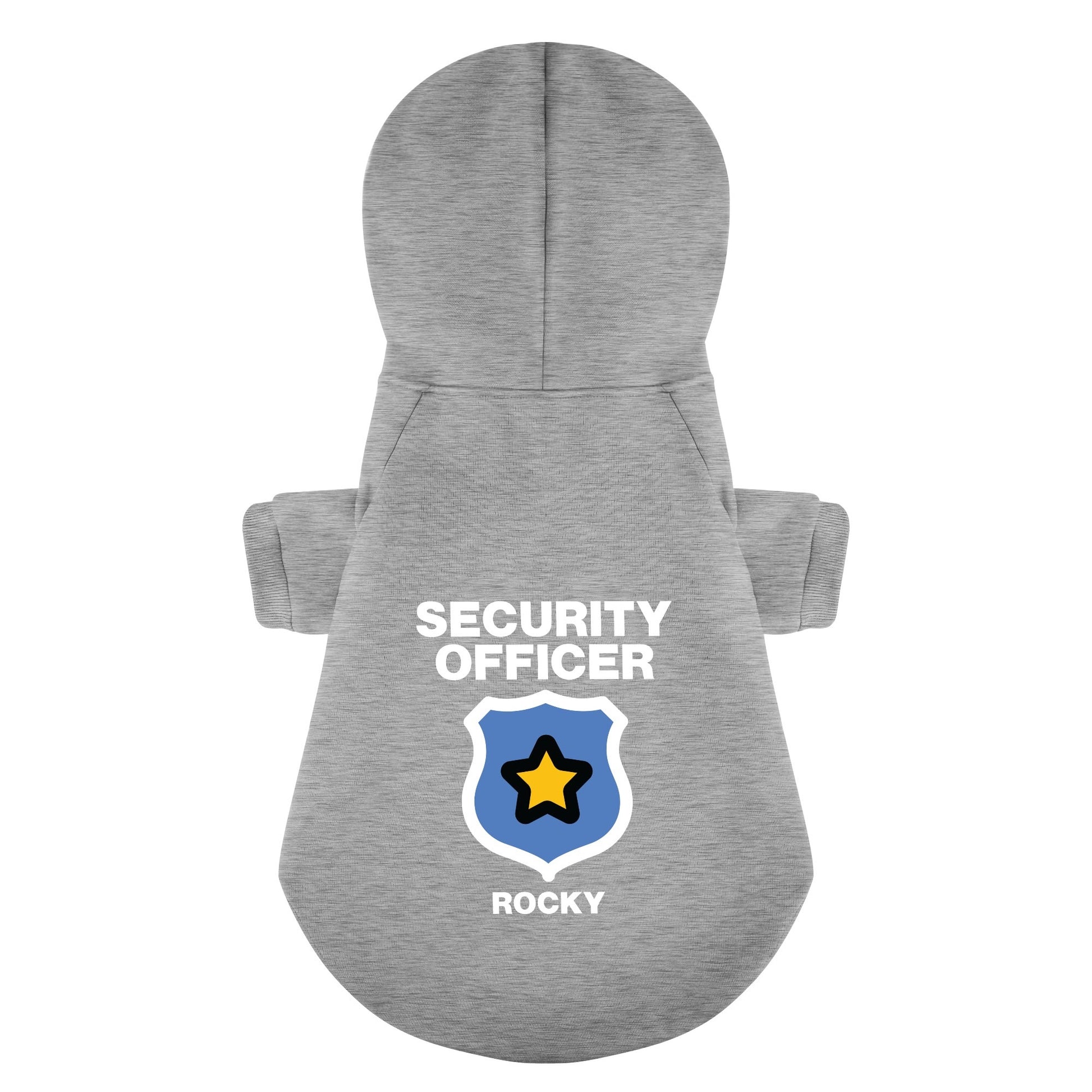 Personalized Security Officer hoodie for small dogs
