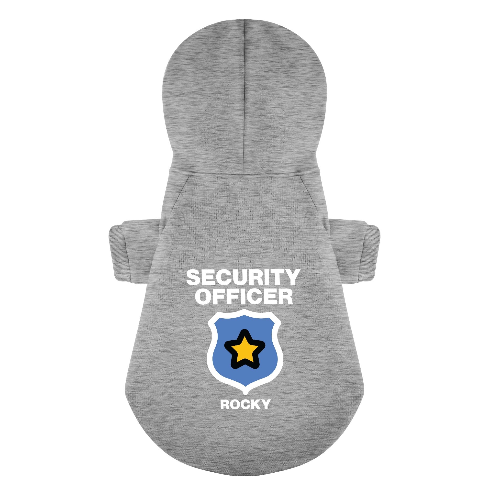 Personalized Security Officer hoodie for small dogs