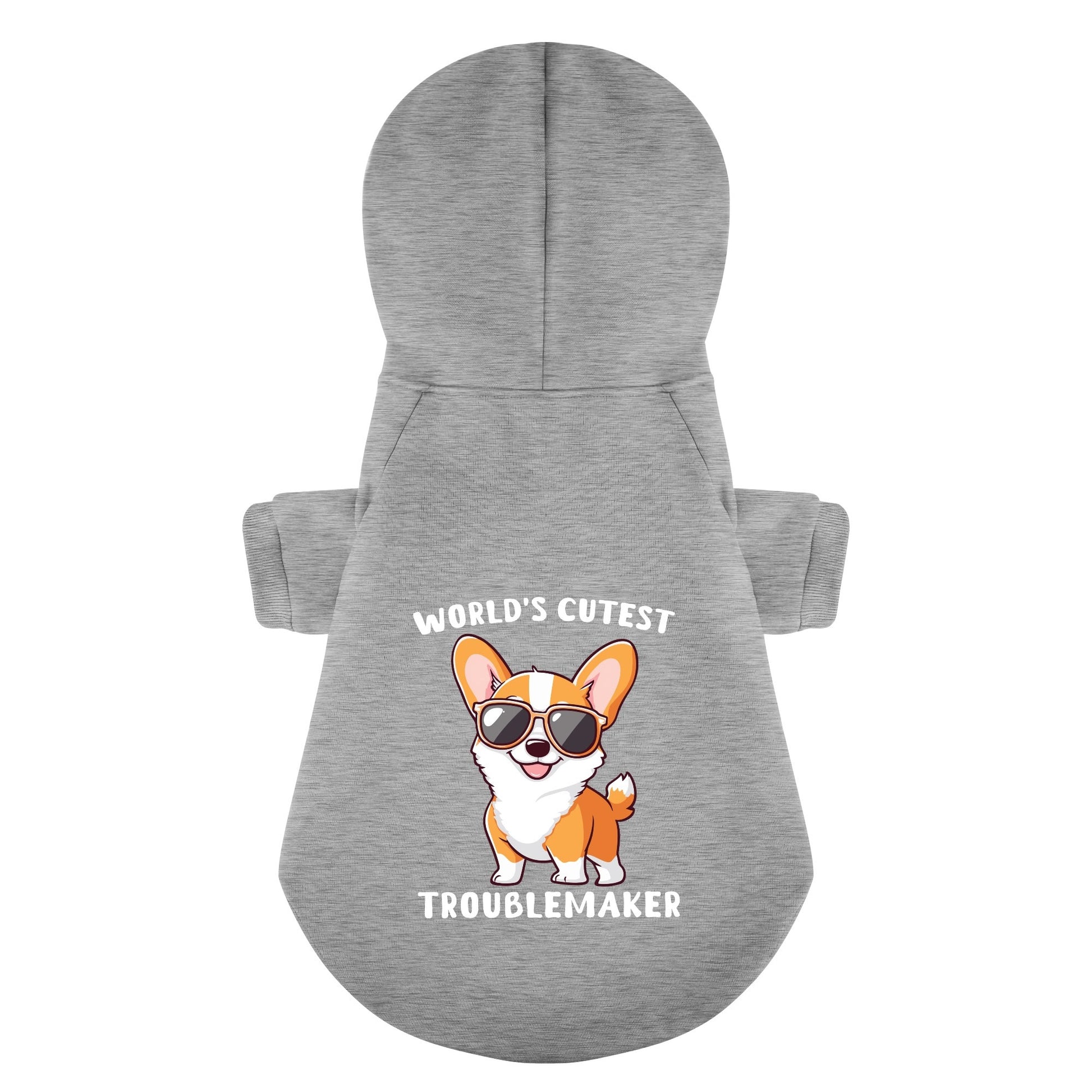 Playful Corgi in custom hoodie