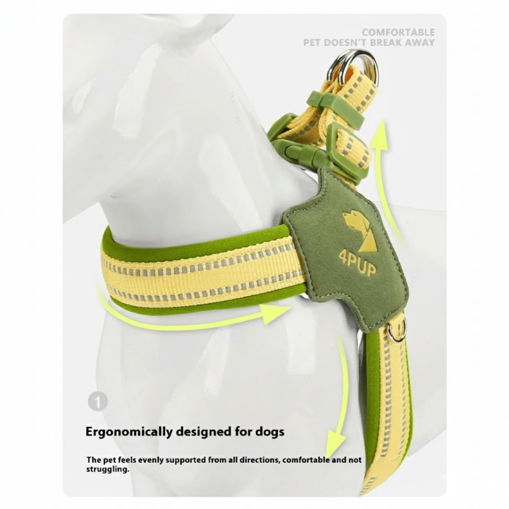 Reflective Dog Harness Leash Set