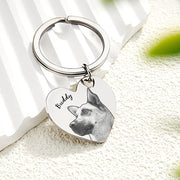 Custom Name Keychain – Personalized Stainless Steel Gift for Dog Lovers