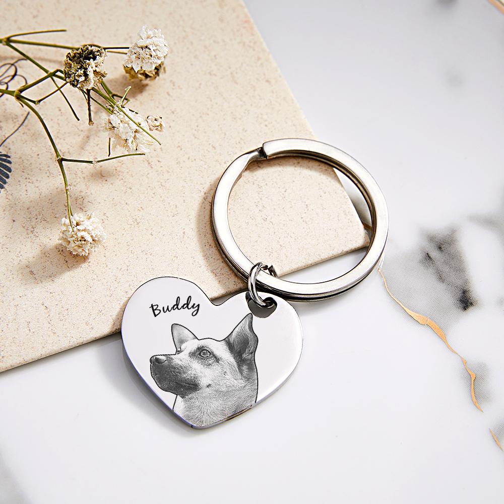 Custom Name Keychain – Personalized Stainless Steel Gift for Dog Lovers
