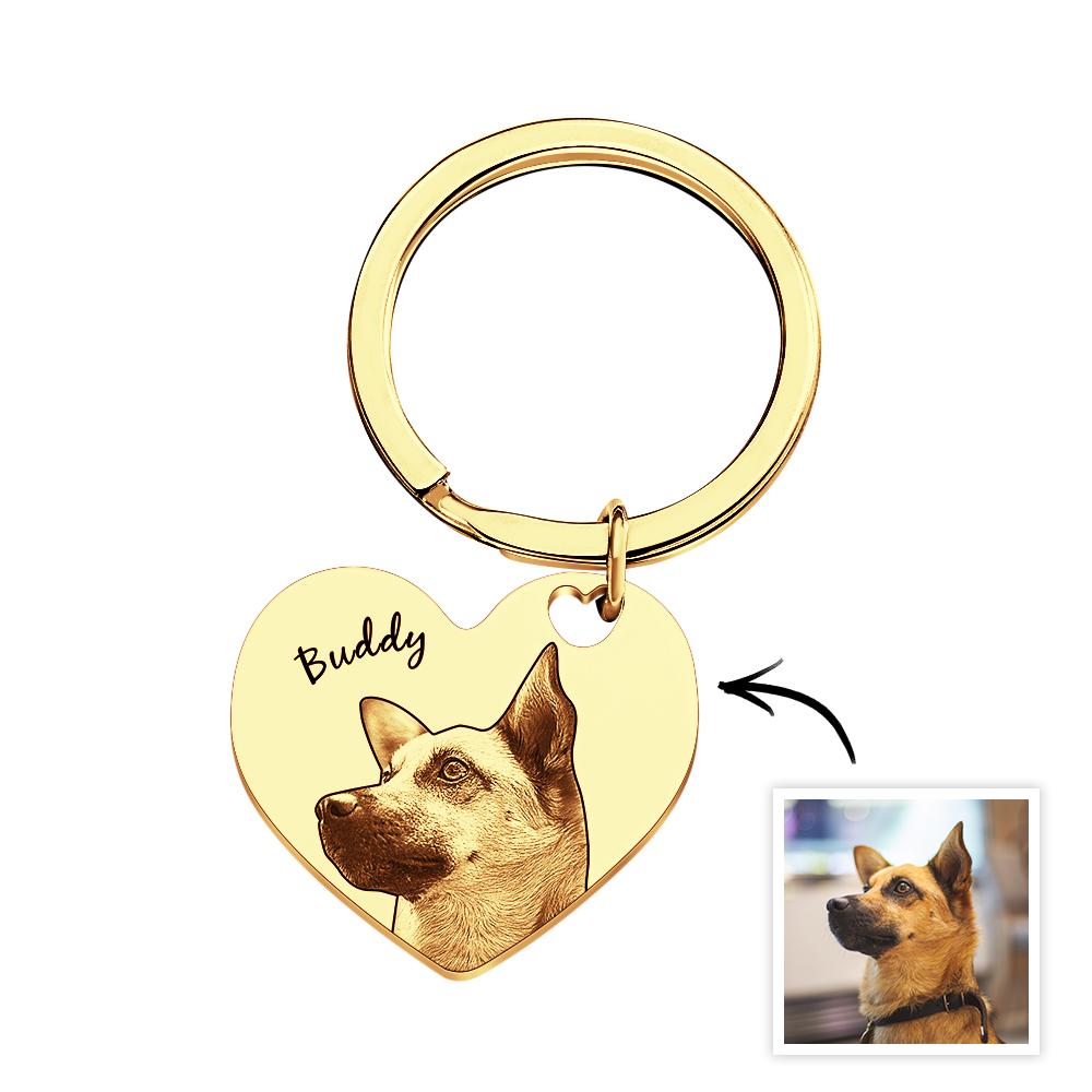 Custom Name Keychain – Personalized Stainless Steel Gift for Dog Lovers
