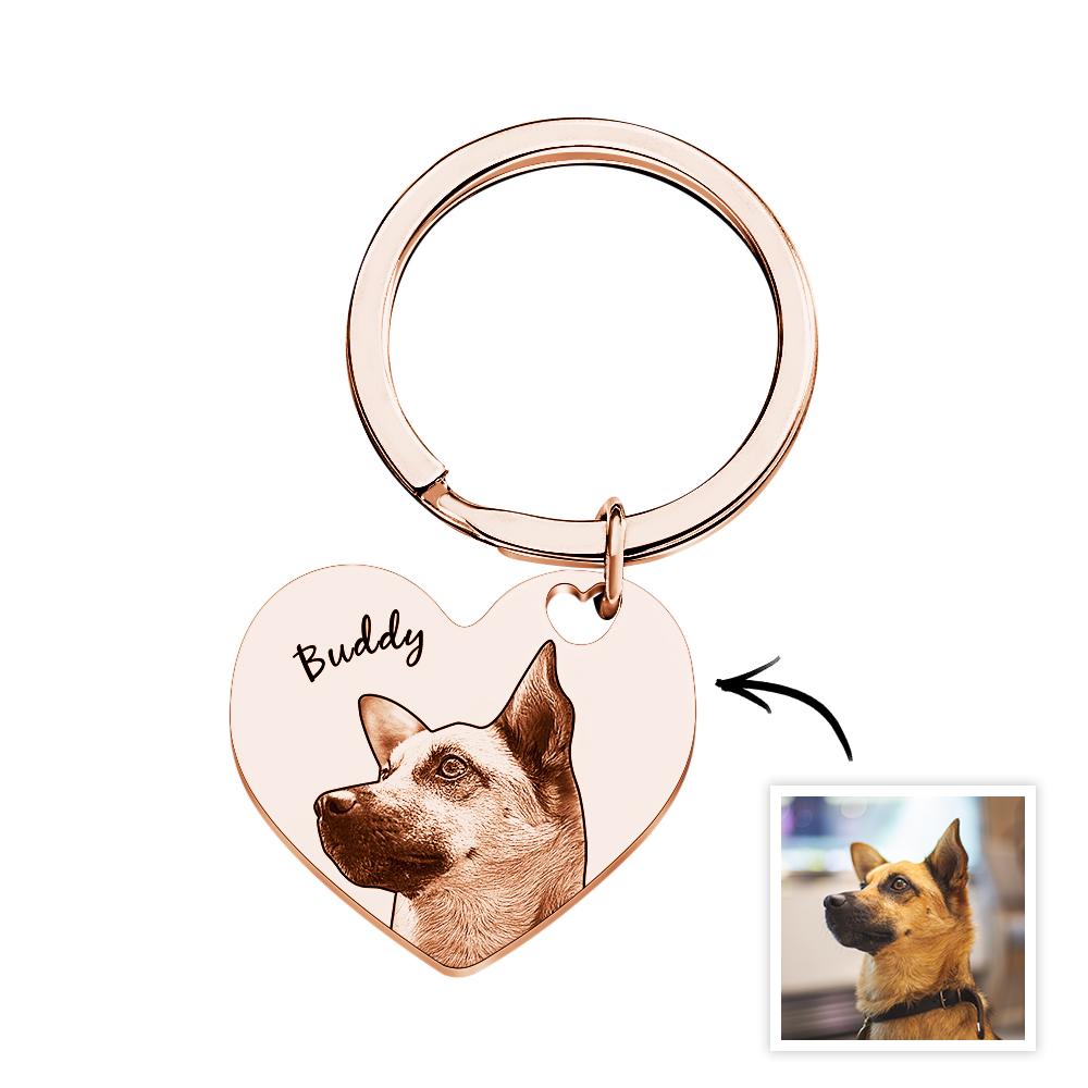 Custom Name Keychain – Personalized Stainless Steel Gift for Dog Lovers