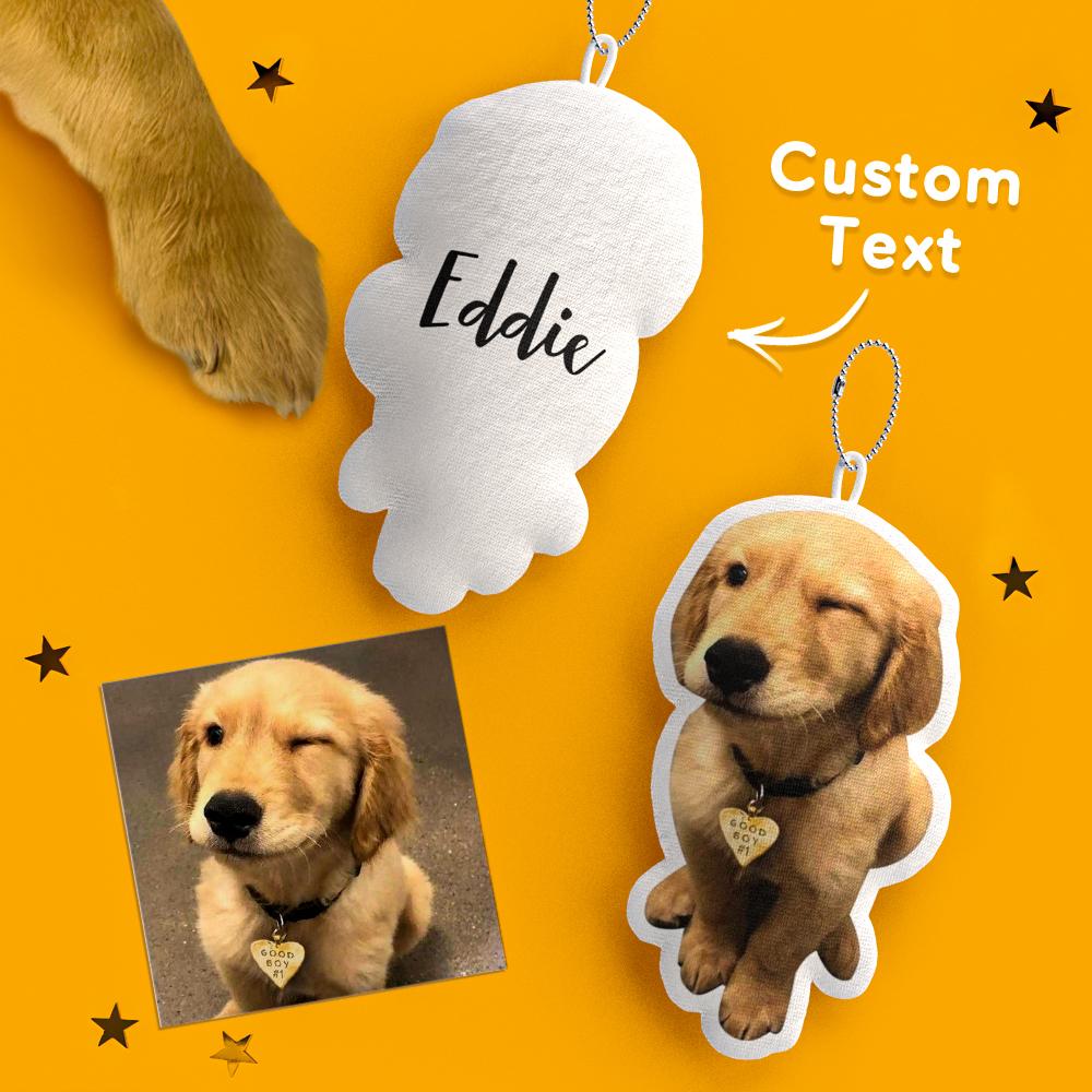 Custom Dog Photo Keychain – Personalized Cloth Gift for Dog & Cat Lovers