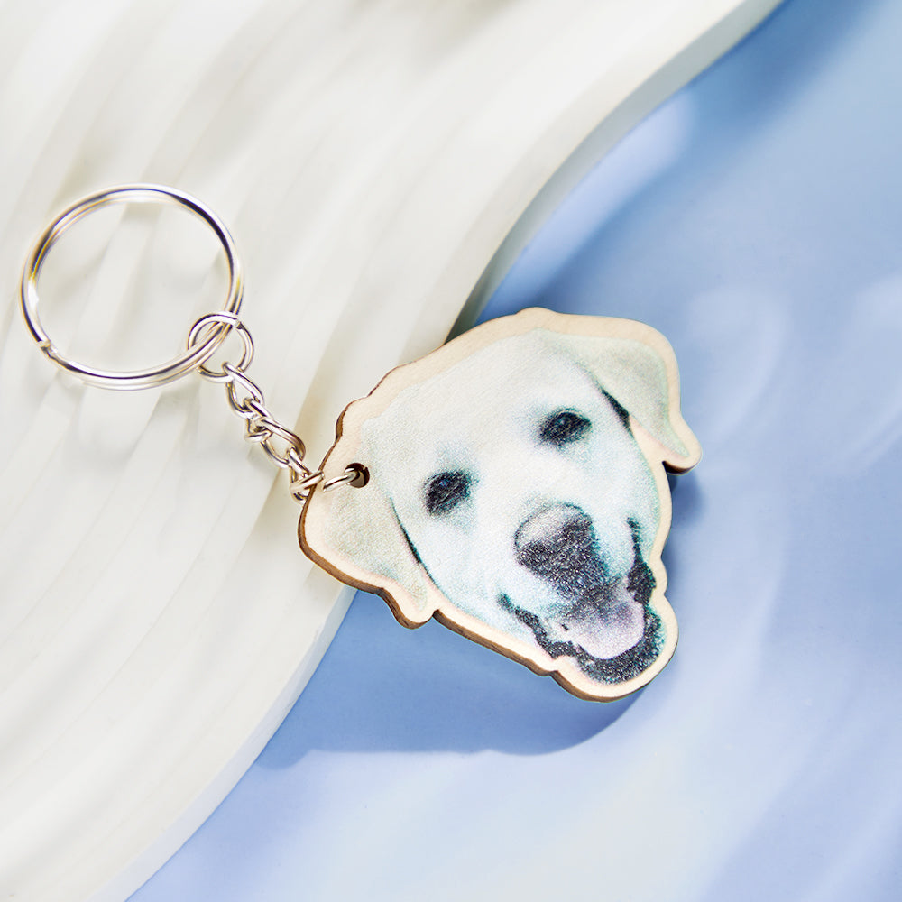 Personalized Dog Photo Keychain – Memorial Gift for Dog Lovers