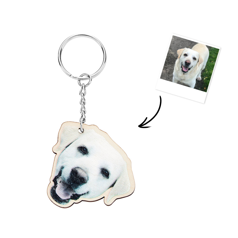 Personalized Dog Photo Keychain – Memorial Gift for Dog Lovers