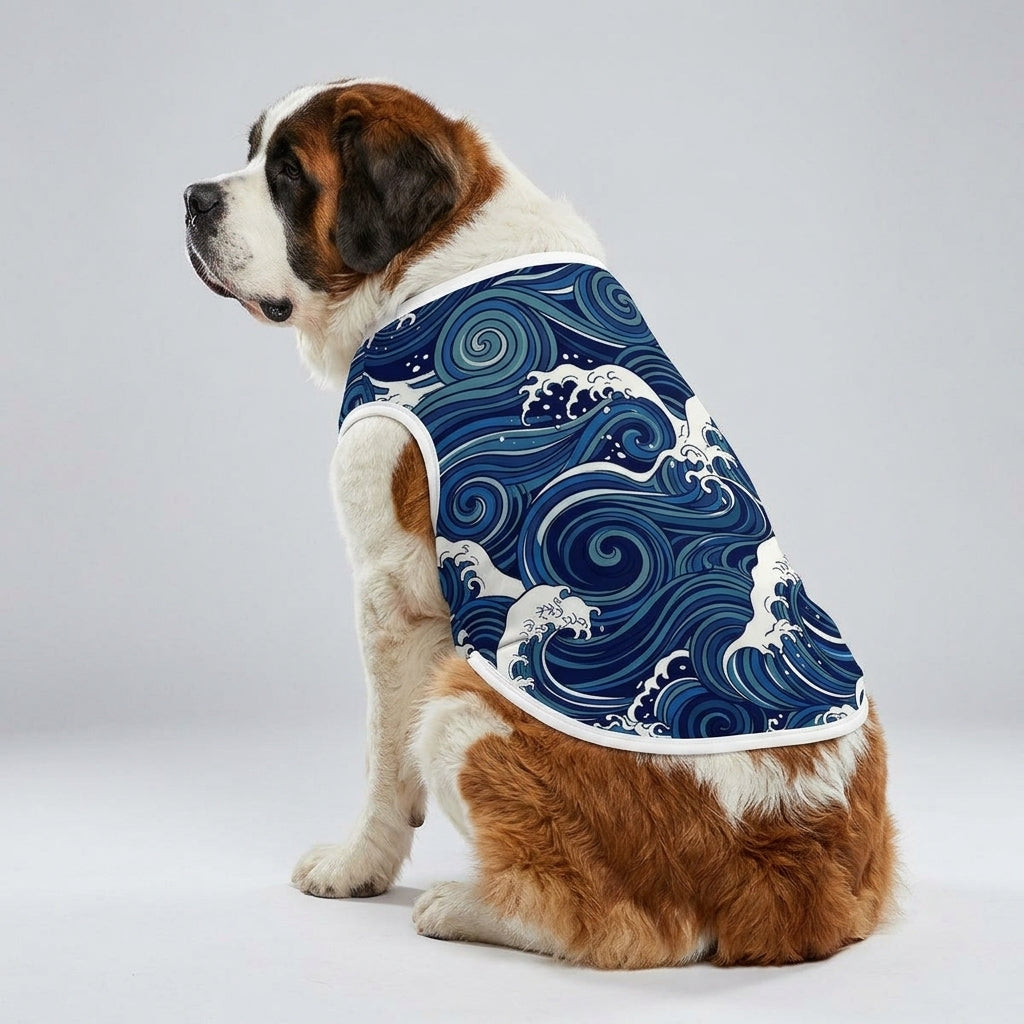 Japanese Ocean Wave Big Dog Shirt