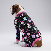 Pink Pirate Skull Girl Dog Pajamas for Small and Big Dogs