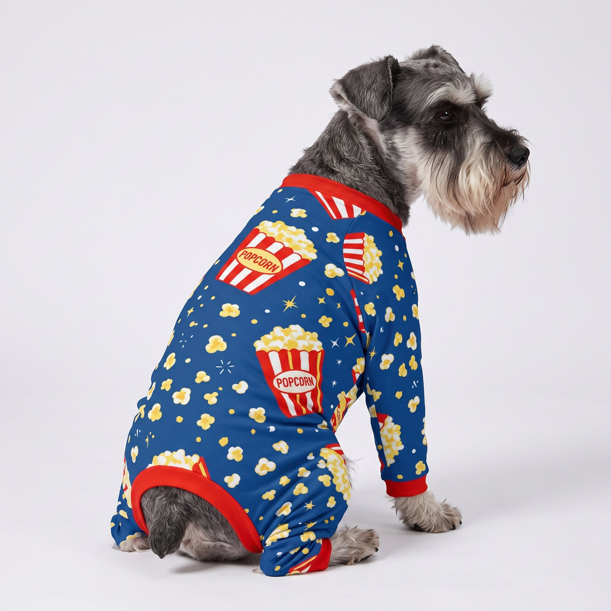 Movie Popcorn Boy Dog Pajamas for Small and Big Dogs