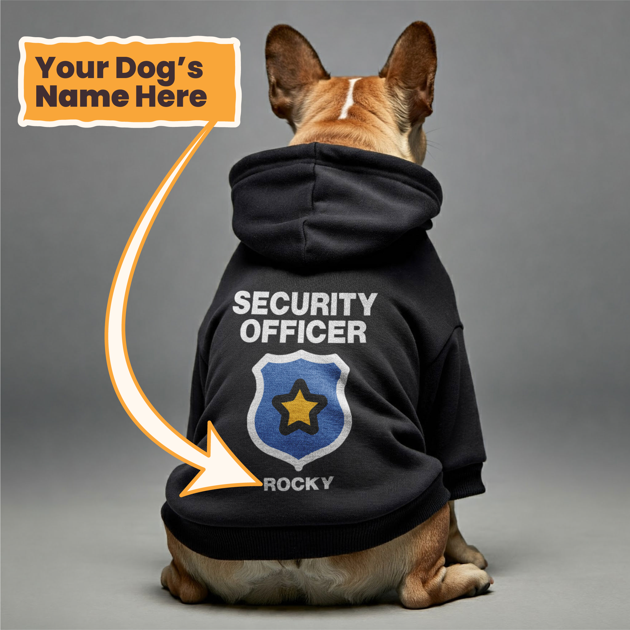 Security Officer personalized dog hoodie