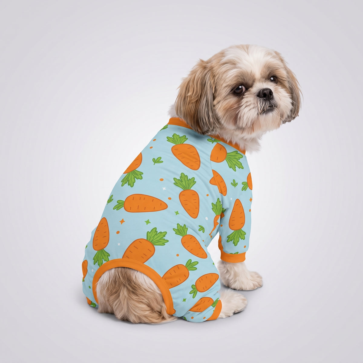 Playful Carrot Boy Dog Pajamas for Small and Big Dogs