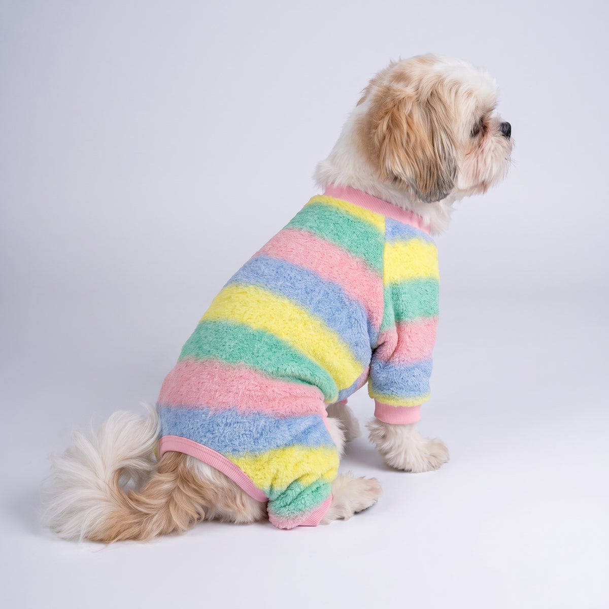 Pastel Rainbow Girl Dog Pajamas for Small and Big Dogs