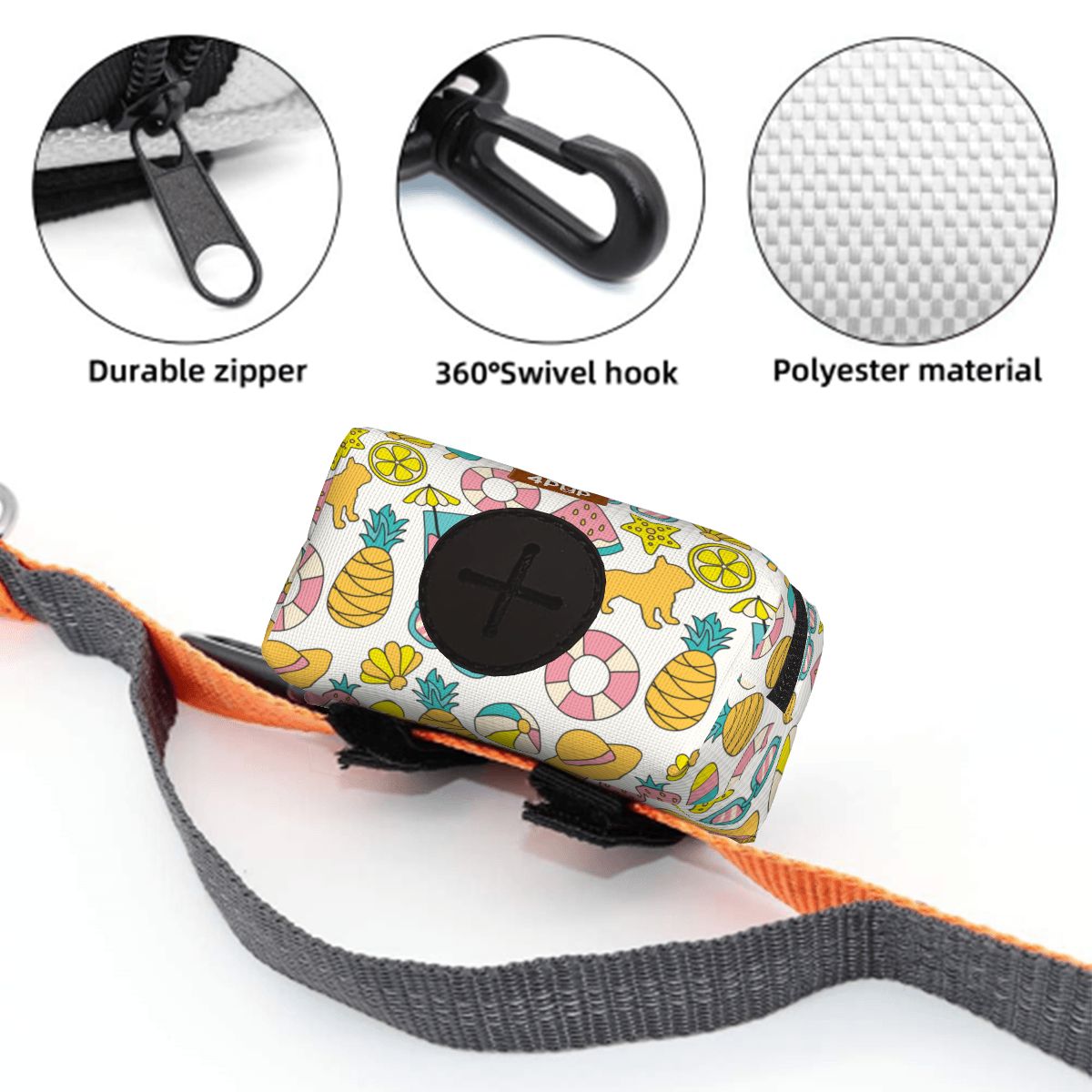 Teddy  - Dog Poop Bag Holder  | Leash Attachment