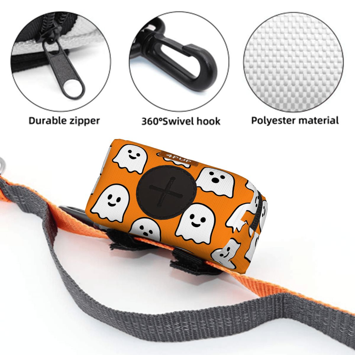 Mocha  - Dog Poop Bag Holder  | Leash Attachment