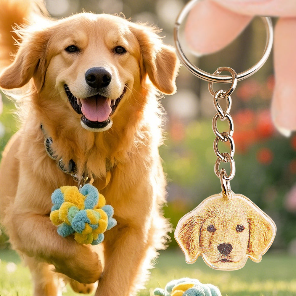 Personalized Dog Portrait Keychain