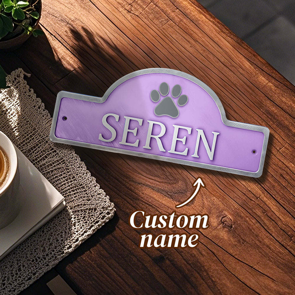 Personalized 3D Dog & Cat Door Sign – Custom Pet Name Plaque