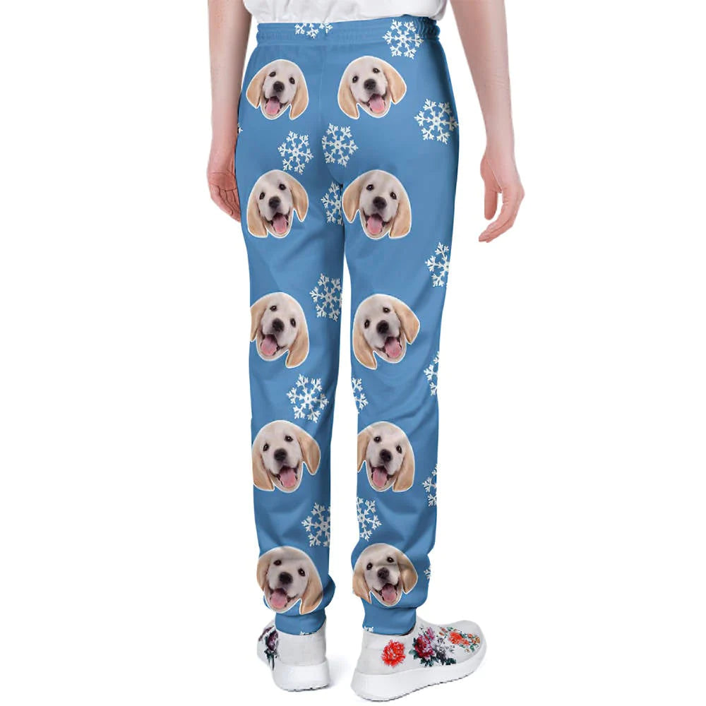 Personalized Dog Photo Joggers – Custom Casual Pants with Your Own Design